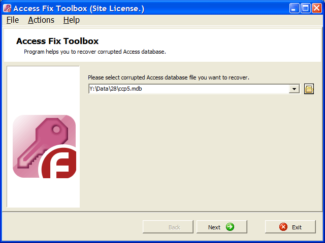 Access Fix Toolbox Screenshot